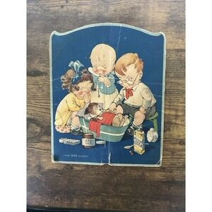 Vintage The 666 Clinic Salve Advertising Cardboard Fan Sign Laxative Tablets